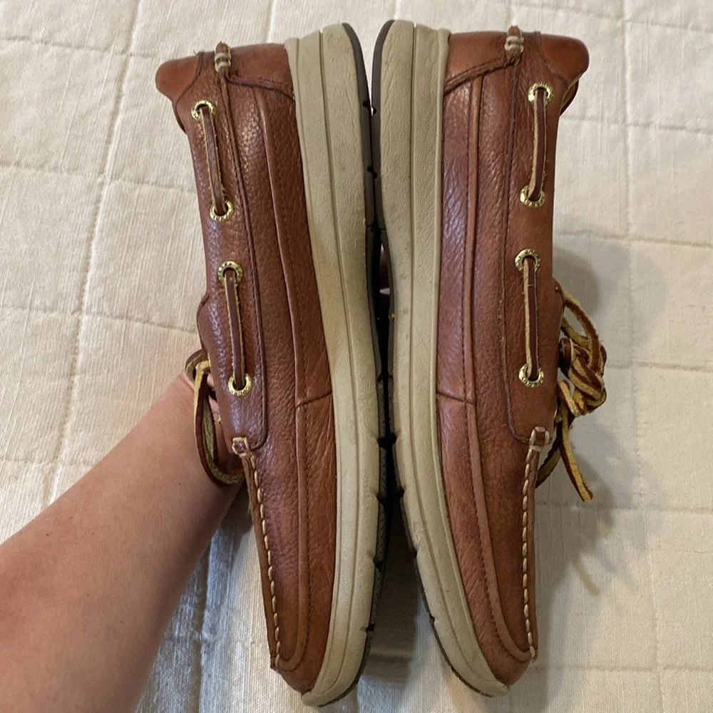 Sperry Men's Brown Leather Gold Cup 2-Eye Boat Shoes